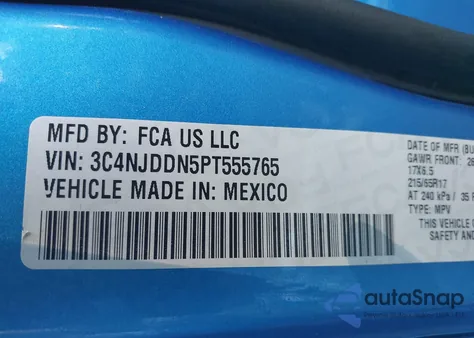 2023 Jeep Compass Trailhawk 4X4 из США, поврежденный, VIN 3C4NJDDN5PT555765